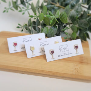 Wine Glass Stud Earrings