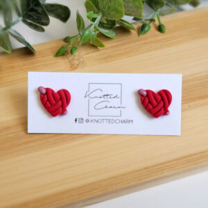 Yarn Heart Stud Earring