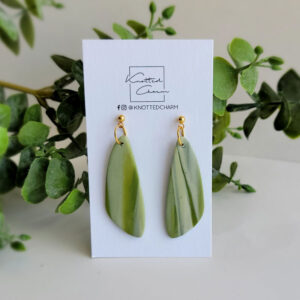Green Marble Teardrop Dangles