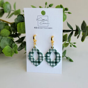 Green Plaid Dangles
