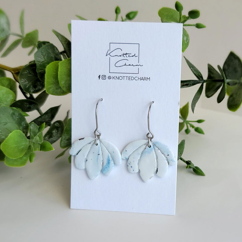 Lotus Blue Marble Dangle
